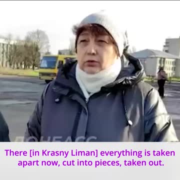 Ukrainians are striping off anything profitable and taking it away.