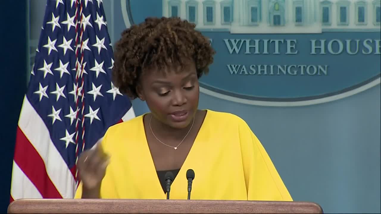 White House briefing Press Sec Karine Jean-Pierre