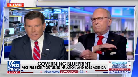 Kudlow Says 'No One Knows' What Harris Means By Blaming 'Price Gougers' For Inflation