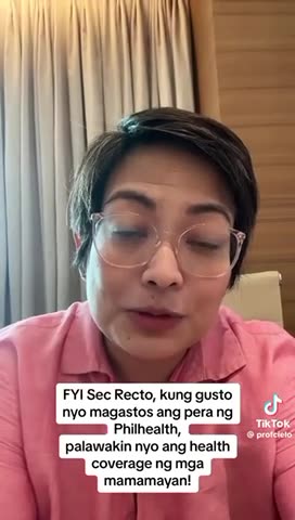 FYI Sec Recto, if you want Philhealth's money to be spent, expand the citizens' health coverage!