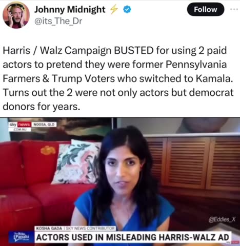 Harris Using Actors For Her Ads