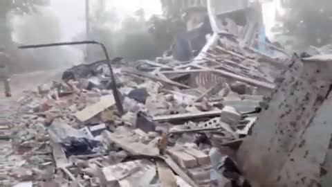 Ukraine POV A Russian base got HIt. The soldier narrates about how not much is left
