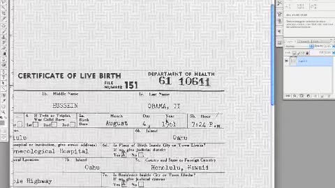 New Obama Birth Certificate proved fake with Photoshop