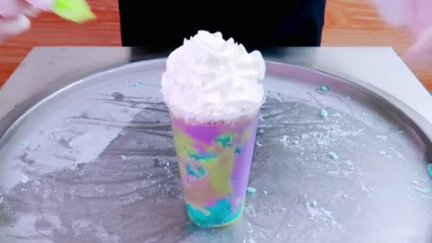 Blue Drink Ice Cream Roll