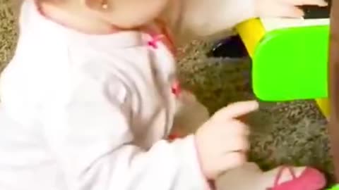 Cute Baby fun with mom