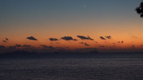 Clouds and seas above the red sky 3