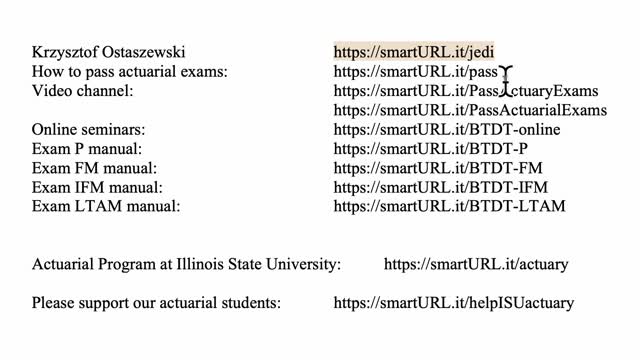 Exam LTAM exercise for September 27, 2021