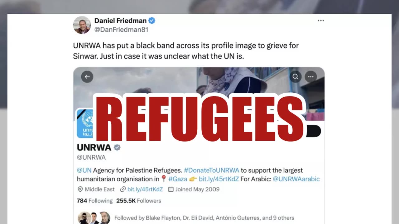 Fact Check: UNRWA Did NOT Put Black Band Across Its X Profile To Grieve Sinwar's Death