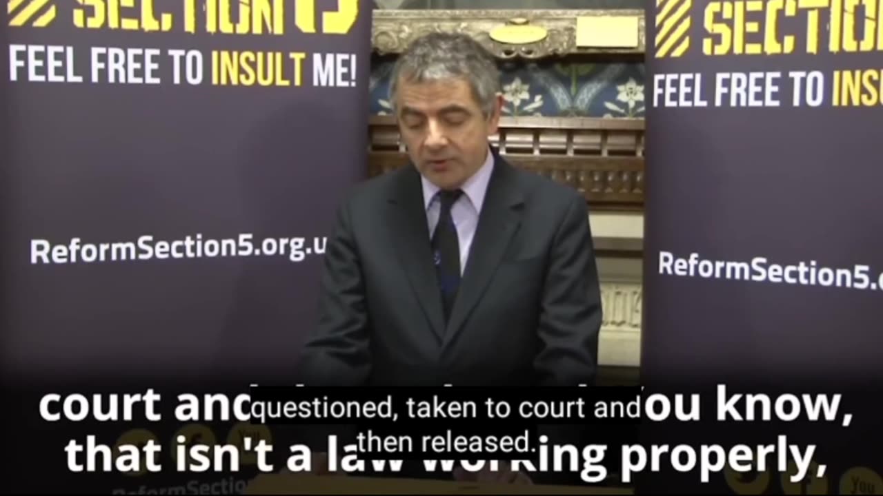 Rowan atkinson on free speech UK