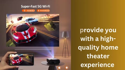 NexiGo PJ40 (Gen 3) Projector with WiFi and Bluetooh