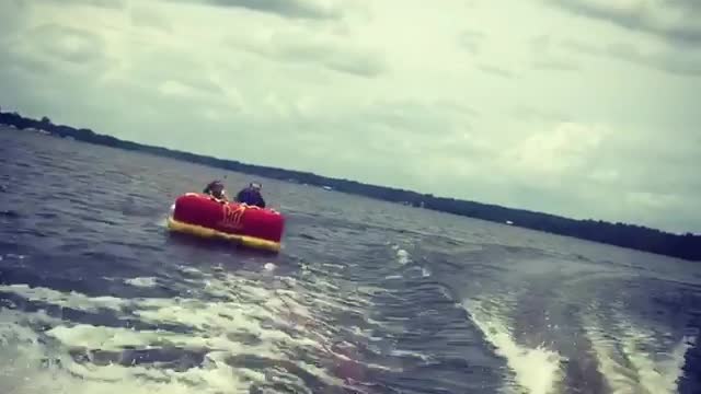 Collab copyright protection - two guys red tubing flips wipeout