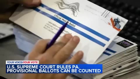 Supreme Court allows Pennsylvania to count contested provisional ballots, rejecting Republican plea