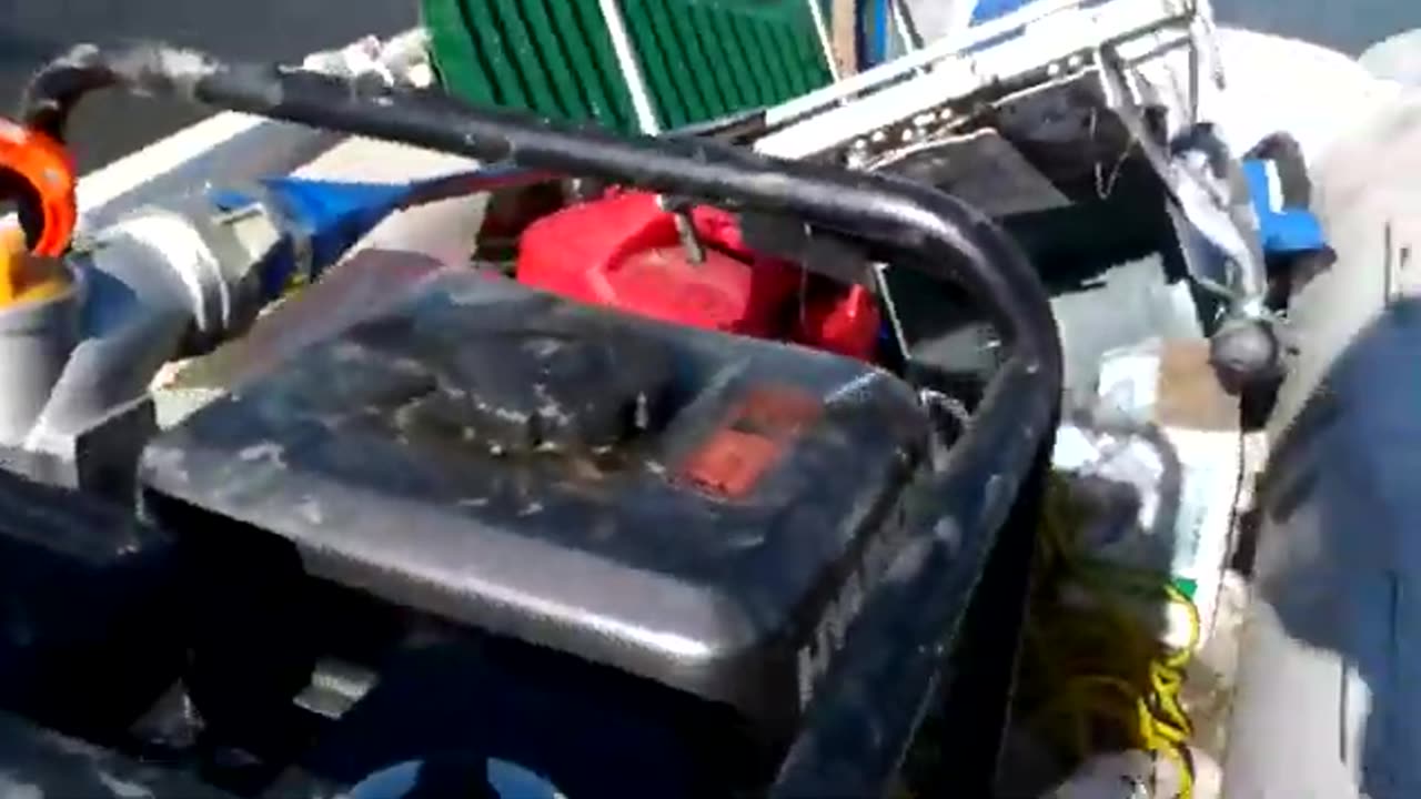 Home made jet boat from water pump fail