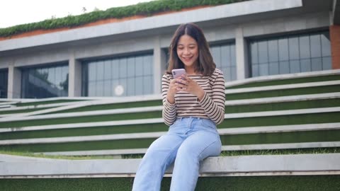 Cute young girl is happy