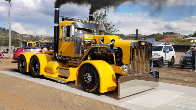 Shiny Truck Doing Burnouts for Drought Relief