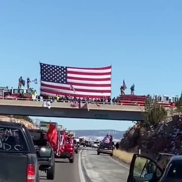 US convoy for freedom rolling through Arizona en route to Washington DC