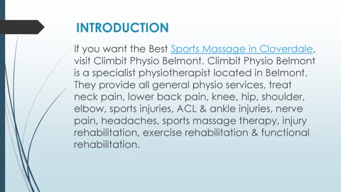 Best Sports Massage in Cloverdale