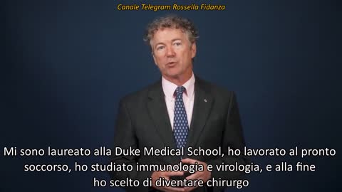 Sen. Rand Paul del Kentucky.. ha un messaggio importante da dirvi.