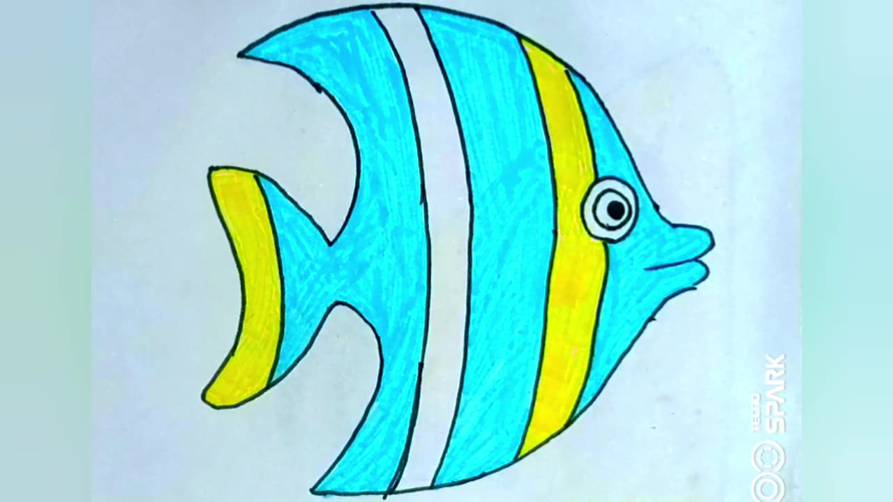 How to Draw A Fish Easily. Easy Fish Drawing for Kids