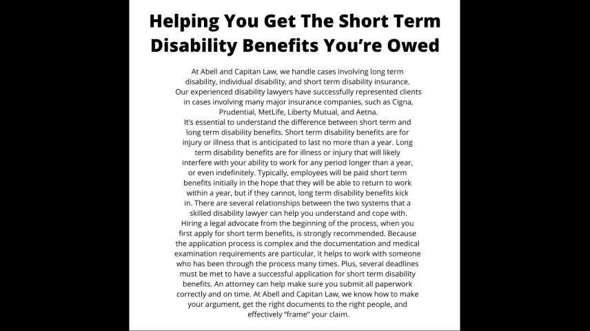 Short Term Disability Insurance Lawyers Philadelphia