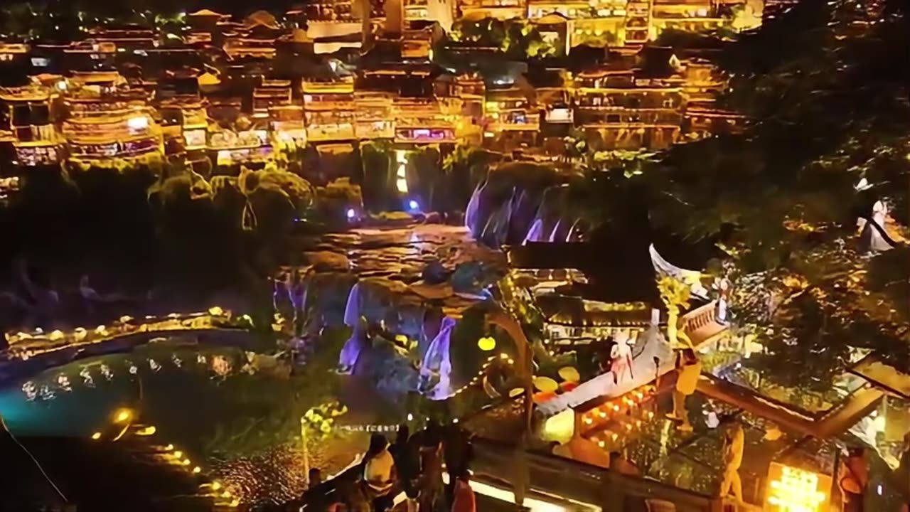 A thousand-year-old town built on a waterfall