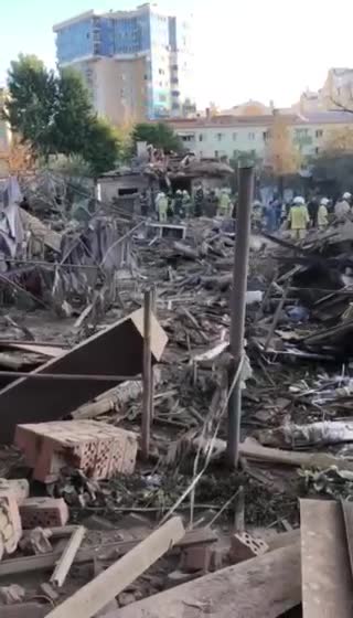 Rescuers and special services work in Belgorod.