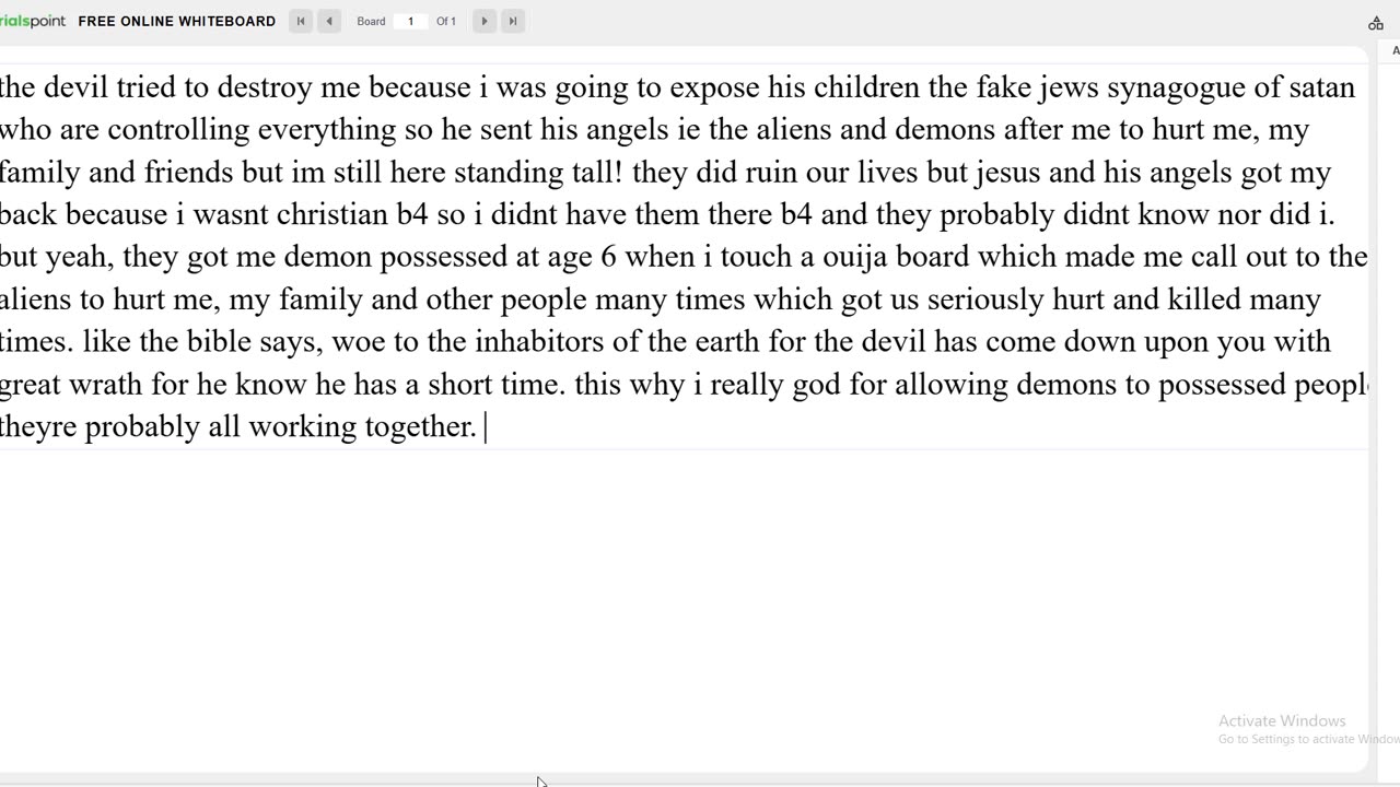 the devil tried to destroy me