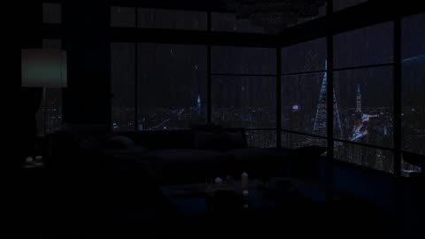 🌧️Luxury apartment in the city Los Angeles- Rain On Window Sounds