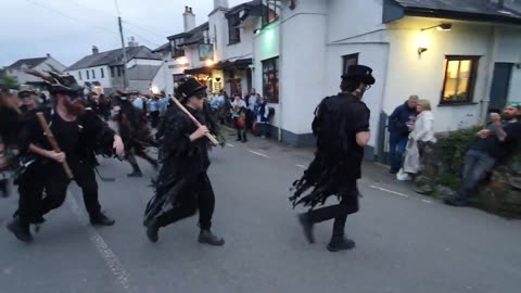 Beltane Border Morris Cross Tree at White Thorn Inn, Shaugh Prior, Devon, 19 May 2022