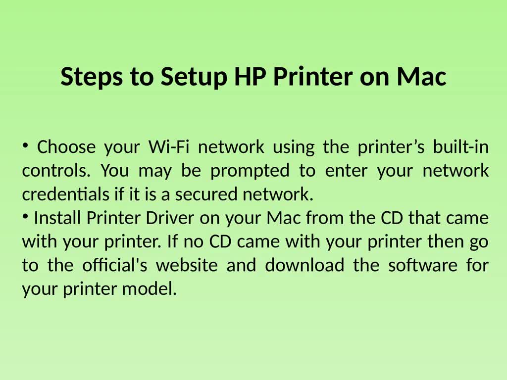 How to Install HP Printer Software on Mac