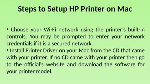 How to Install HP Printer Software on Mac