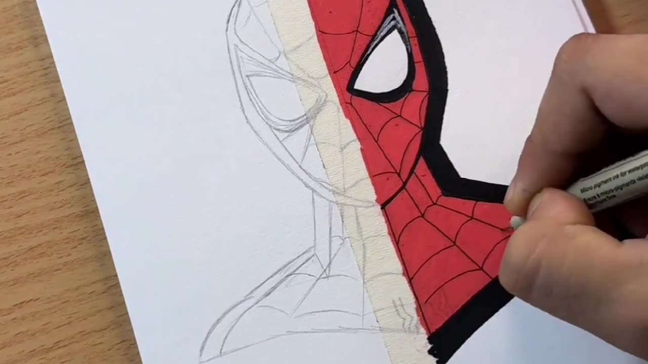 Spider man drawing. please give me some likes