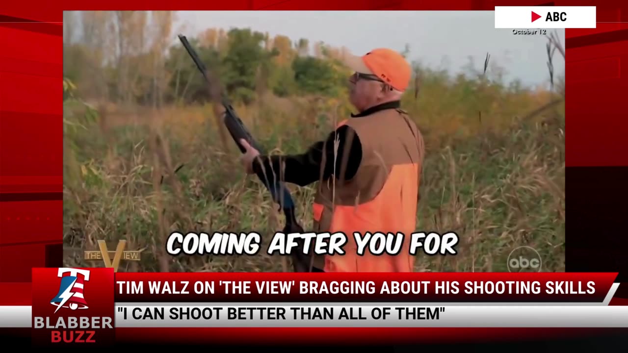 Tim Walz On 'The View' Bragging About His Shooting Skills