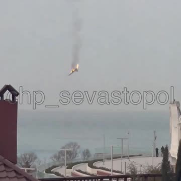 Russian SU-35 Fighter Jet, Shot Down Over Crimea, Catches Ablaze And Falls Into The Ocean