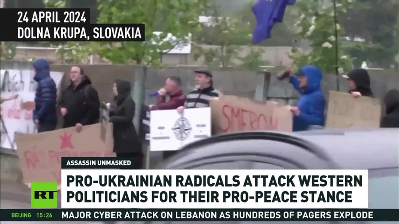 Pro-Ukrainian radicals attack western politicians for their pro-peace stance