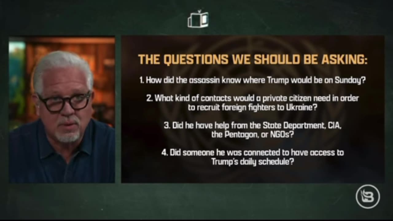 Glenn Beck asks some Critical Questions about the 2nd Trump Shooter