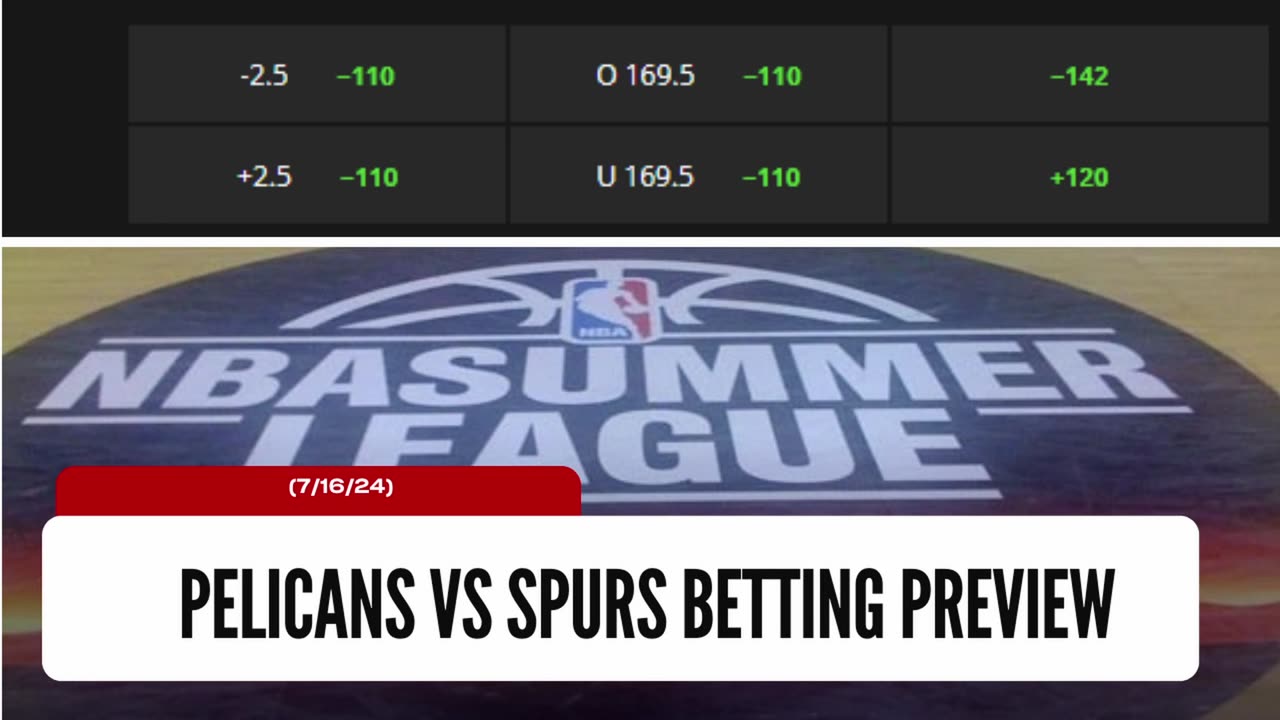 NBA Summer League Betting Preview: Pelicans vs Spurs (7/16/24)