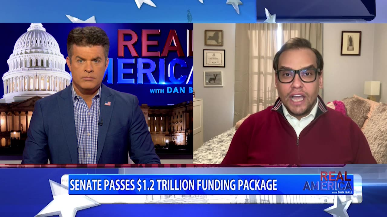 REAL AMERICA -- Dan Ball W/ George Santos, RINOs Leave 1 Seat Majority In The House, 3/25/24