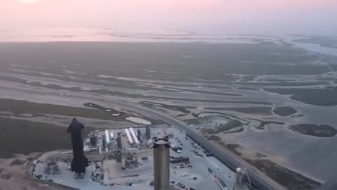 Elon Musk at the SpaceX launching site Starbase South Texas, USA. Rocket launch kiye jaate hai.