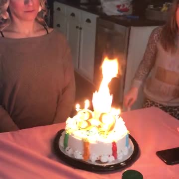 Mom Wishes for Fire Extinguisher When Birthday Goes Up in Flames