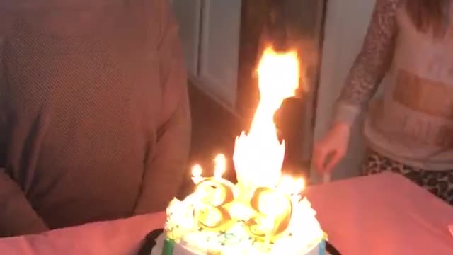 Mom Wishes for Fire Extinguisher When Birthday Goes Up in Flames