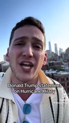Trump Impersonator Drops HILARIOUS New Clip About Tropical Storm Hilary