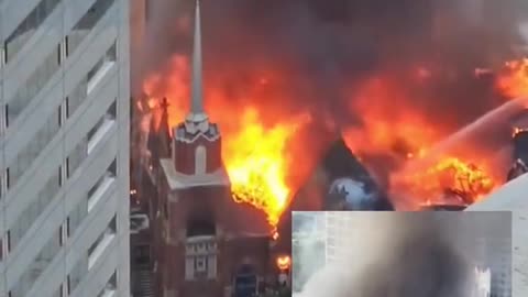 A Massive Fire At The First Baptist Church In Dallas Of Texas | July 19, 2024