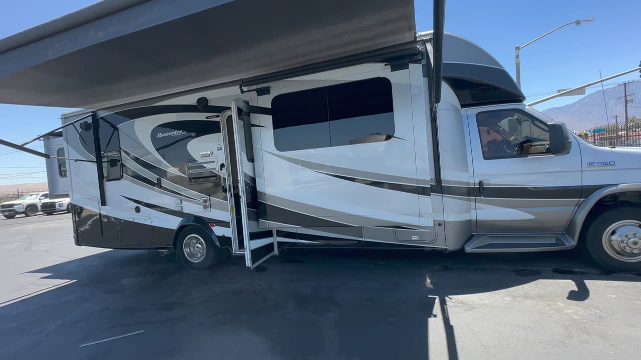 Luxury Class C motorhome with an amazing living room