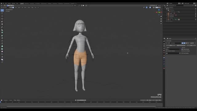 Let's model and render a 3D girl character with Blender! first step.