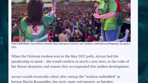 Former President Gloria Macapagal Arroyo and Vice President Sara Duterte ties that bind