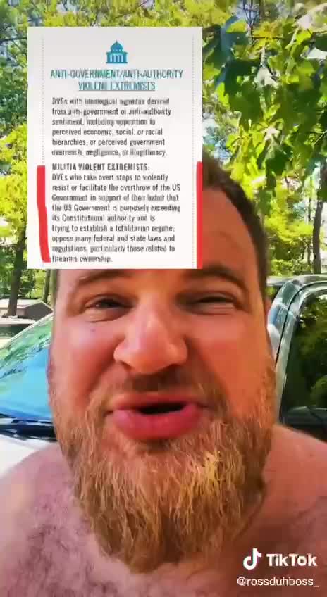 Facebook Extremist Warning from TicTok