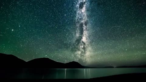 The Milky Way Glowing At Night