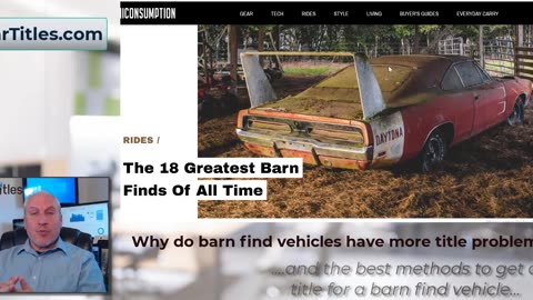 Easy titles for barn find vehicles