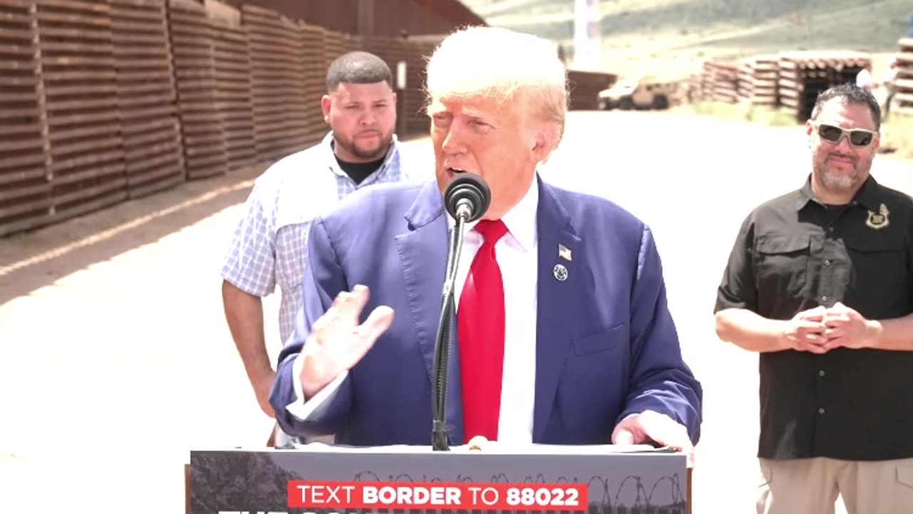 Trump comments on reports about a manhunt in Arizona near the US border for a 66-year-old male sex offender who has threatened to kill him